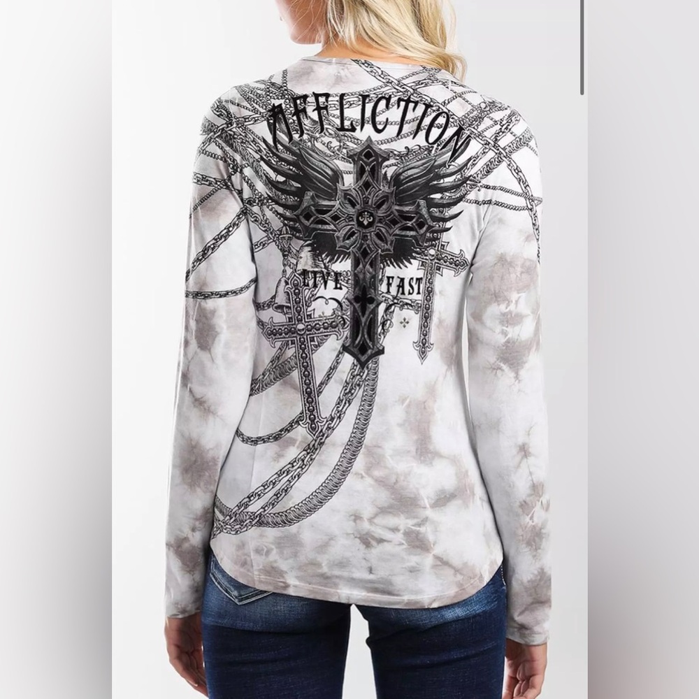 Affliction long sleeve top